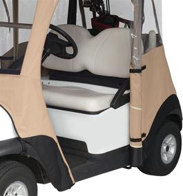 img 2 attached to 🏌️ Enhance your Golfing Experience with the Classic Accessories Fairway Deluxe 4-Sided 2-Person Golf Cart Enclosure in Tan