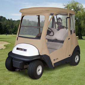 img 3 attached to 🏌️ Enhance your Golfing Experience with the Classic Accessories Fairway Deluxe 4-Sided 2-Person Golf Cart Enclosure in Tan