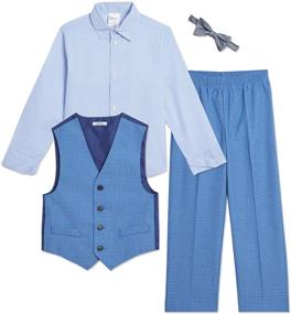 img 2 attached to 👔 Boys' Clothing: Calvin Klein Formal Suit Vest - 4 Piece Set