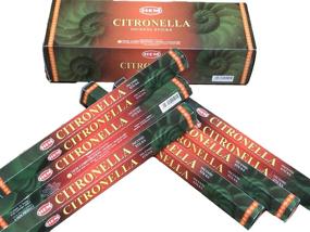 img 1 attached to 🍋 Citronella Incense Sticks - Pack of Six 20 Stick Tubes by HEM Incense: Stay Mosquito-Free and Enjoy a Fragrant Ambience