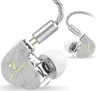 🎧 kmrlim-fdbro 10mm single-turn speaker+five-axis noise canceling earbuds with 3.5mm plug-0.78mm 2pin 4-core silver-plated cable (white, no mic) logo