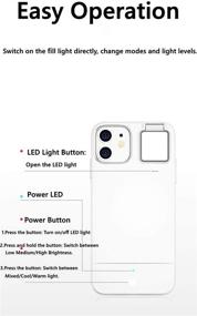 img 2 attached to HPHRE Selfie Ring Light Case Compatible With IPhone 7 Plus/IPhone 8 Plus - Illuminated Selfie Luminous Flashlight Cellphone Cover Built In Camera Flash LED Light UP [3 Lighting Modes] Cell Phones & Accessories