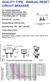 img 1 attached to ZOOKOTO 12 24V Resettable Circuit Breaker Replacement Parts