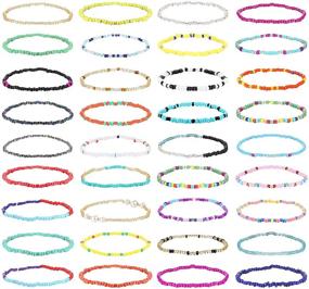 img 4 attached to Ubjuliwa Handmade Bracelets Multilayered Colorful