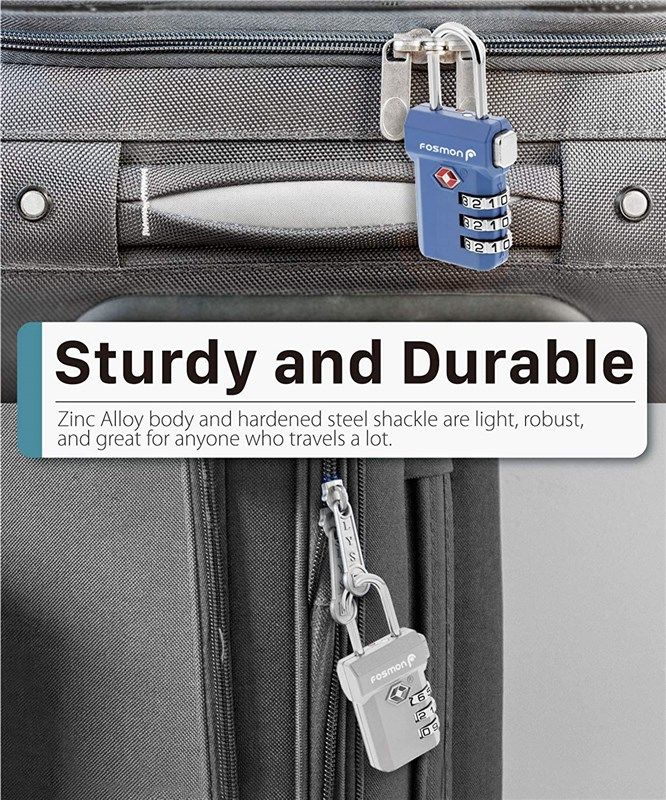 TSA Approved Lock for Luggage or Suitcase, Easy-to-Read 3 Digit Person –  Lumintrail