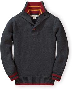 img 4 attached to 🧥 Stylish and Cozy: Hope Henry Boys Sleeve Sweater for Boys' Clothing in Sweaters