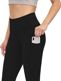 img 1 attached to TQD Pockets Leggings Stretch Control Sports & Fitness for Other Sports