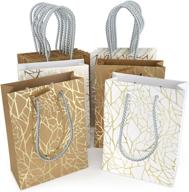 glogex kraft paper gift bags for birthdays and weddings (set of 14 bags, 2 unique crack designs) logo