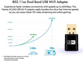 img 2 attached to Powerful 650Mbps Dual Band USB 2.0 WiFi Adapter with Internal Antenna for Raspberry Pi - Compatible with Windows, Linux, macOS & Raspbian