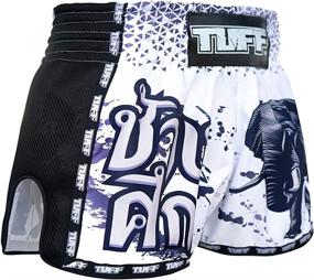 img 1 attached to 🥊 TUFF Sport Retro Muay Thai Boxing Shorts - Martial Arts Clothing for Training, Gym, and Trunks - Classic Slim Cut