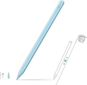 img 4 attached to 🖊️ Active Stylus Pen with Palm Rejection for iPad: 3-Level Battery Indicator, Tilt Sensitivity - Compatible with iPad Pro 11/12.9 (2018-2020), 6th/7th/8th Gen, Mini 5, Air 3rd/4th - Precise Writing and Drawing (Blue)