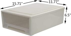 img 3 attached to 🗄️ Easymanie 17.8 Qt Stacking Drawer, Pack of 1