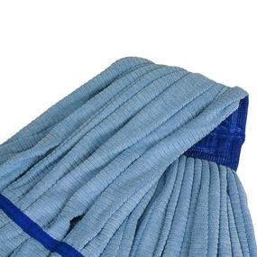 img 1 attached to Industrial Blue Microfiber Tube Mop Head - Super Absorbent, 400Grams, Looped Ends