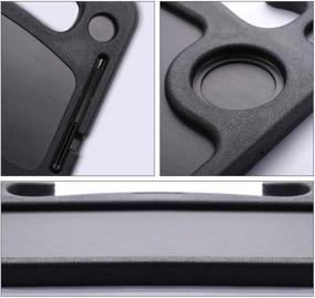 img 3 attached to 🚗 Car Tray for Eating, Car Desk, Steering Wheel Tray, Laptop Desk, Fits Most Vehicle Steering Wheels - Black (Pack of 1)
