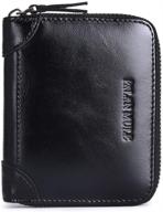 👜 versatile leather wallet: portable, removable men's accessories with secure closure logo