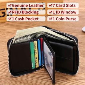 img 1 attached to 👜 Versatile Leather Wallet: Portable, Removable Men's Accessories with Secure Closure
