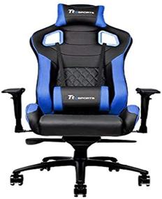 img 1 attached to 🎮 Thermaltake Tt eSPORTS GT Fit F100: Ergonomic Gaming Chair in Black/Blue - Racing Bucket Seat Style for Ultimate Comfort