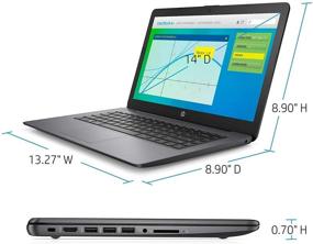 img 1 attached to 💻 Ноутбук HP Stream 14" HD тонкий и легкий, процессор Intel Celeron N4000, 4 ГБ оперативной памяти, 64 ГБ eMMC, HDMI, веб-камера, WiFi, Bluetooth, пакет Office 365 на 1 год, Windows 10 S, блестящий черный, в комплекте аксессуары IFT