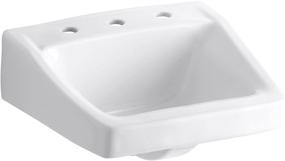 img 1 attached to 💧 KOHLER Chesapeake White Wall-Mount Bathroom Sink– K-1724-0