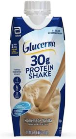 img 4 attached to Glucerna 30g Protein Shake, Blood Sugar Management for 🥤 Diabetes, Meal Replacement Shake, Homemade Vanilla, 11 fl oz, 12 Count