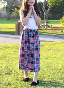 img 1 attached to 👗 Mon Petit Genevieve Girls 4-10 Maxi Skirt: Stylish Casual Prints and Solid Colors for Everyday Wear