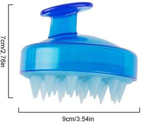 img 2 attached to 🔵 Оригинальная щетка для шампуня из силикона Siliscrub - массажер для волос и кожи головы для глубокой очистки и расслабляющего массажа (синий)