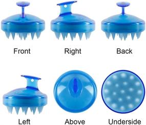 img 1 attached to 🔵 Оригинальная щетка для шампуня из силикона Siliscrub - массажер для волос и кожи головы для глубокой очистки и расслабляющего массажа (синий)