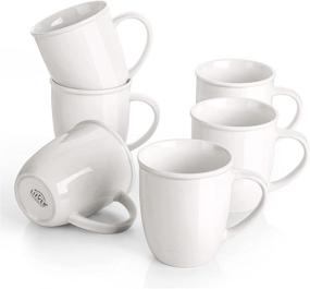 img 4 attached to Top-rated LIFVER 12 Ounces Coffee Large Porcelain Mug - Premium Quality and Stunning Design!