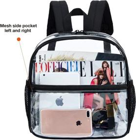 img 3 attached to 🎒 Clear Bag Daypack - Stylish See Through Backpacks for Casual Use