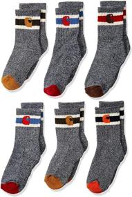 img 1 attached to Get Your Kids Ready for Adventure with Carhartt Camp Short Crew Socks: Available in 6-Pack!