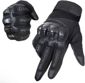 img 4 attached to 🧤 YUNLONG Touch Screen Full Finger Tactical Gloves for Motorcycle, Cycling, ATV, Hunting, Hiking, Riding, Climbing, and Work Sports