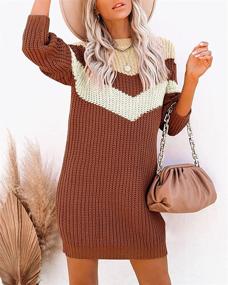 img 3 attached to PL Womens Striped Sweater Slouchy Women's Clothing and Dresses