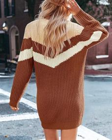 img 1 attached to PL Womens Striped Sweater Slouchy Women's Clothing and Dresses