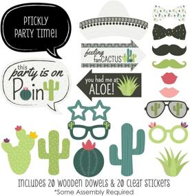 img 3 attached to Big Dot Happiness Prickly Cactus Event & Party Supplies for Photobooth Props