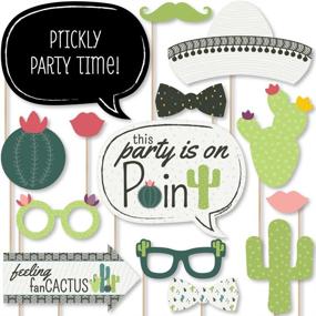 img 4 attached to Big Dot Happiness Prickly Cactus Event & Party Supplies for Photobooth Props