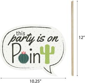 img 1 attached to Big Dot Happiness Prickly Cactus Event & Party Supplies for Photobooth Props