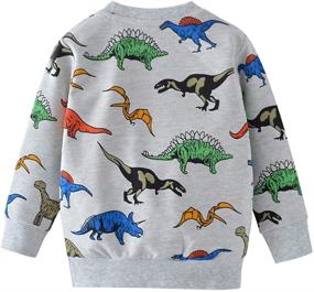 img 3 attached to 🐘 EULLA Elephant Dinosaur Blue Boys' Fashion Hoodies & Sweatshirts - Pullover Sweatshirts