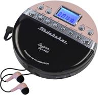 🎧 studebaker sb3705pb super sport portable cd player - wirelessly plays cds via car radio, offers fm stereo radio and color coordinated earbuds logo