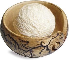 img 4 attached to 🧶 Optimized Search: GoCraft Wooden Yarn Storage Bowl for Knitting and Crochet Supplies (5.5&#34; X 3&#34;)