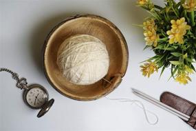 img 1 attached to 🧶 Optimized Search: GoCraft Wooden Yarn Storage Bowl for Knitting and Crochet Supplies (5.5&#34; X 3&#34;)