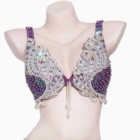 img 2 attached to 👯 Exquisite ROYAL SMEELA Belly Dancer Costume - Vibrant Belly Dance Bra and Belt Ensemble for Women - Ideal for Carnival and Bellydance Performances