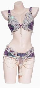 img 3 attached to 👯 Exquisite ROYAL SMEELA Belly Dancer Costume - Vibrant Belly Dance Bra and Belt Ensemble for Women - Ideal for Carnival and Bellydance Performances