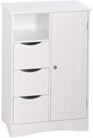 img 4 attached to 🏺 White RiverRidge Ashland 1-Door, 3-Drawer Floor Cabinet