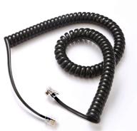 📞 universally compatible 2 pack handset cord - black for telephone and phone logo