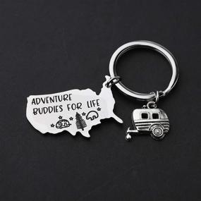 img 2 attached to 🏕️ MAOFAED Camping Gift Keychain for RV Campers - Adventure Inspired Gift