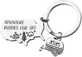 img 4 attached to 🏕️ MAOFAED Camping Gift Keychain for RV Campers - Adventure Inspired Gift