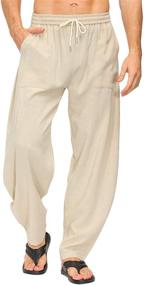 img 4 attached to Comfort Pants Elastic Viking Summer Men's Clothing