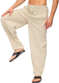 img 1 attached to Comfort Pants Elastic Viking Summer Men's Clothing
