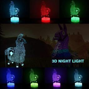 img 3 attached to 🦙 Captivating 3D Night Light Lamp: 7 Color Changeable Llama Crackle Base - Perfect Kids' Birthday/Holiday Christmas Gift