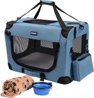 🐱 petprsco soft pet carrier for cats: 3 door folding travel carrier with straps, collapsible & comfortable design, ventilated & portable логотип